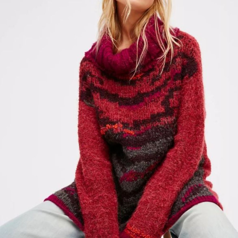 Free People | Tiger Eye Turtleneck Wool Alpaca Mohair Blend